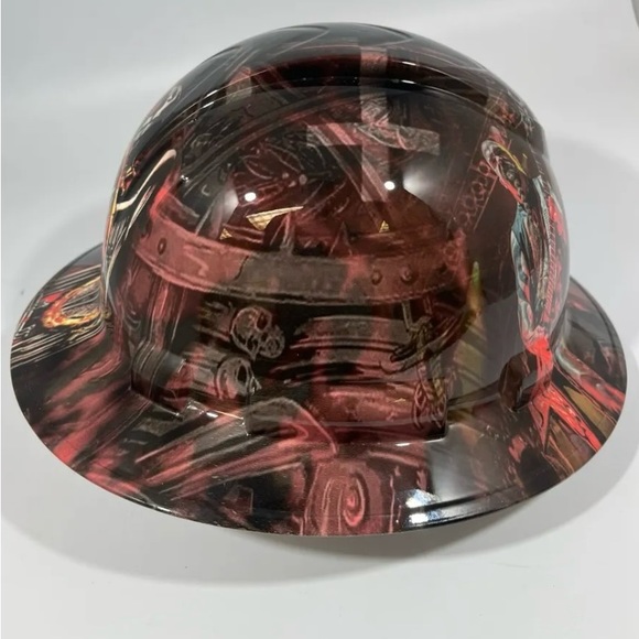 New Full Brim Vented Hard Hat Custom Hydro Dipped SLAYER - Picture 3 of 6